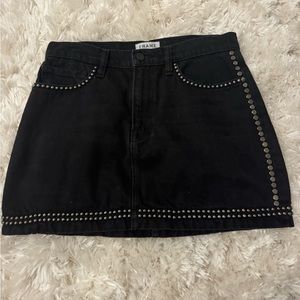 FRAME Black Denim Skirt
